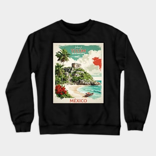 Tulum Quintana Roo Mexico Vintage Tourism Travel Crewneck Sweatshirt